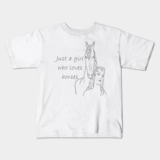 Just a Girl who Loves Horses Kids T-Shirt